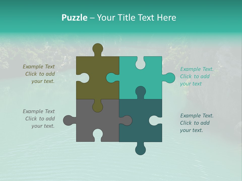 Gorges Du Verdon (Provence - Alpes, France) - On The Boat In The Canyon PowerPoint Template