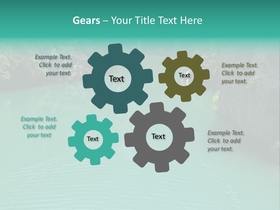 Gorges Du Verdon (Provence - Alpes, France) - On The Boat In The Canyon PowerPoint Template