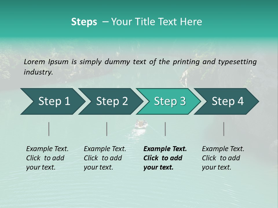 Gorges Du Verdon (Provence - Alpes, France) - On The Boat In The Canyon PowerPoint Template
