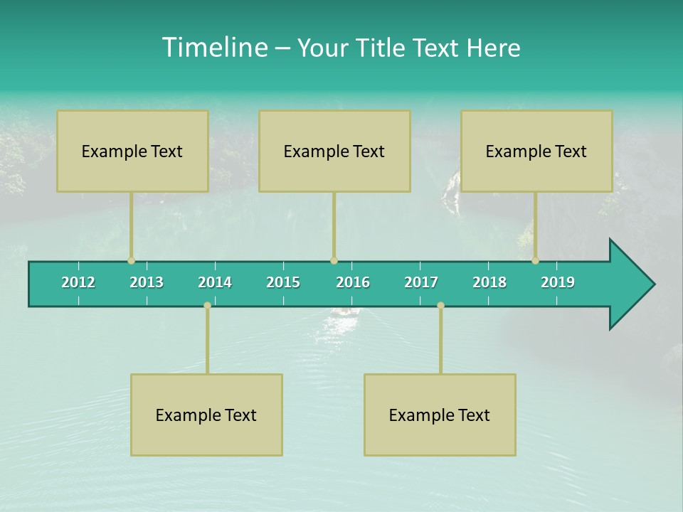 Gorges Du Verdon (Provence - Alpes, France) - On The Boat In The Canyon PowerPoint Template