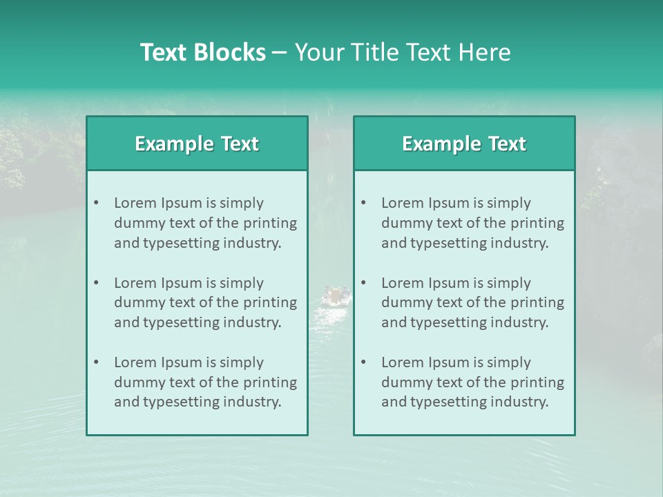 Gorges Du Verdon (Provence - Alpes, France) - On The Boat In The Canyon PowerPoint Template