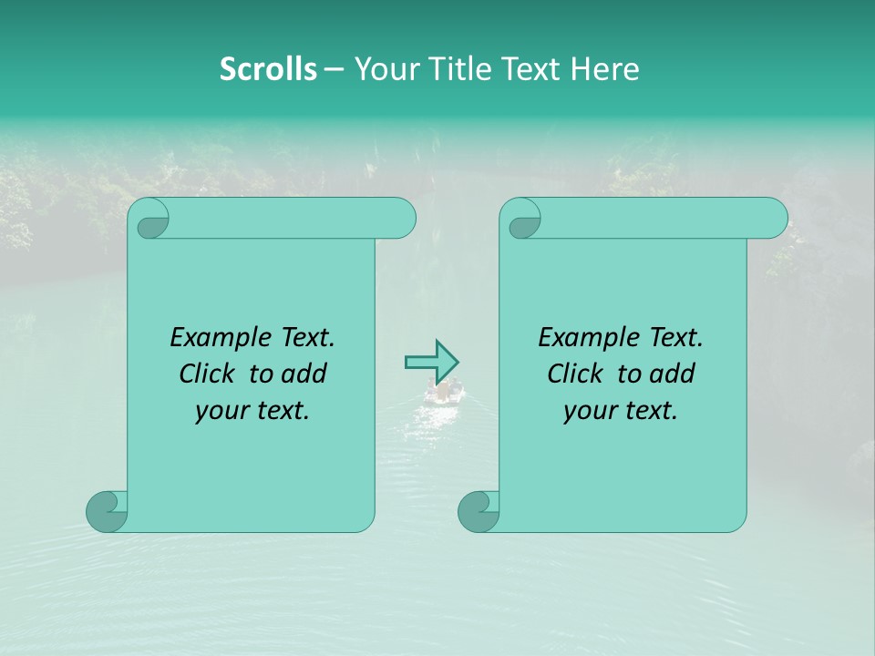 Gorges Du Verdon (Provence - Alpes, France) - On The Boat In The Canyon PowerPoint Template