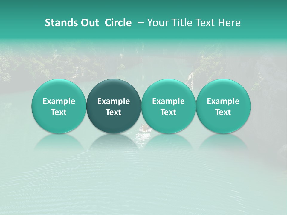 Gorges Du Verdon (Provence - Alpes, France) - On The Boat In The Canyon PowerPoint Template