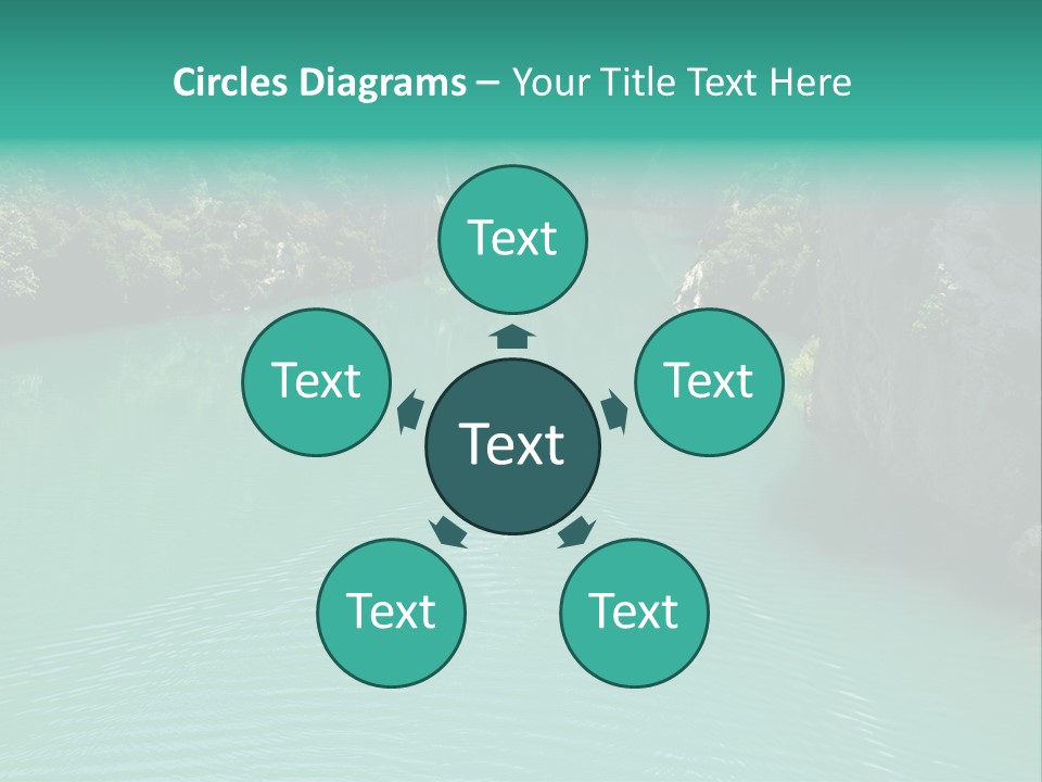 Gorges Du Verdon (Provence - Alpes, France) - On The Boat In The Canyon PowerPoint Template