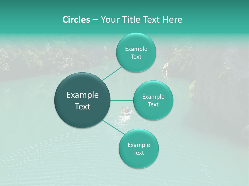 Gorges Du Verdon (Provence - Alpes, France) - On The Boat In The Canyon PowerPoint Template