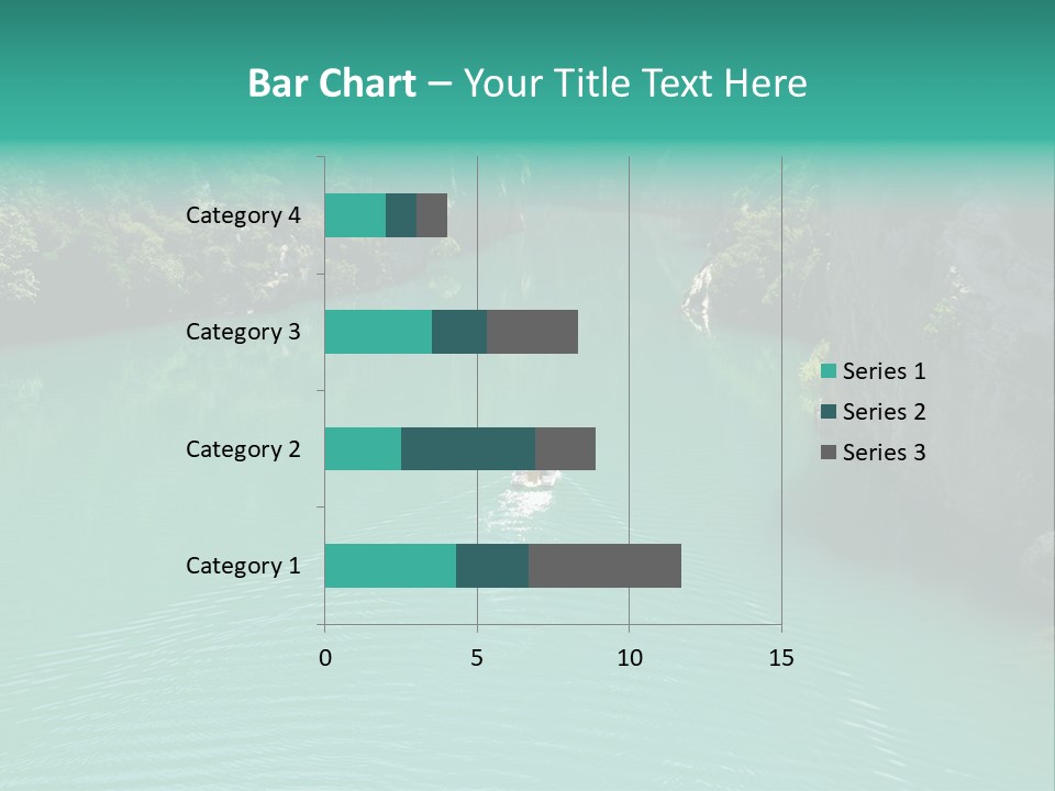 Gorges Du Verdon (Provence - Alpes, France) - On The Boat In The Canyon PowerPoint Template