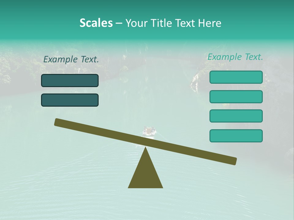 Gorges Du Verdon (Provence - Alpes, France) - On The Boat In The Canyon PowerPoint Template