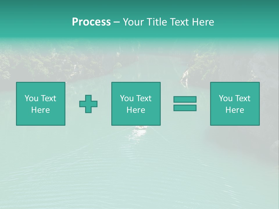 Gorges Du Verdon (Provence - Alpes, France) - On The Boat In The Canyon PowerPoint Template