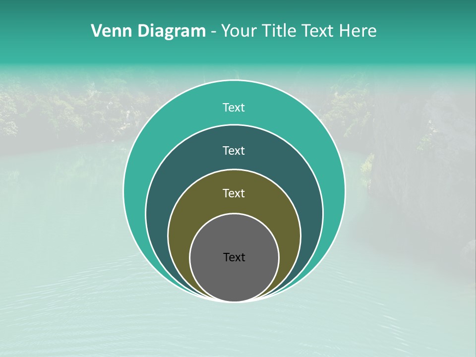 Gorges Du Verdon (Provence - Alpes, France) - On The Boat In The Canyon PowerPoint Template