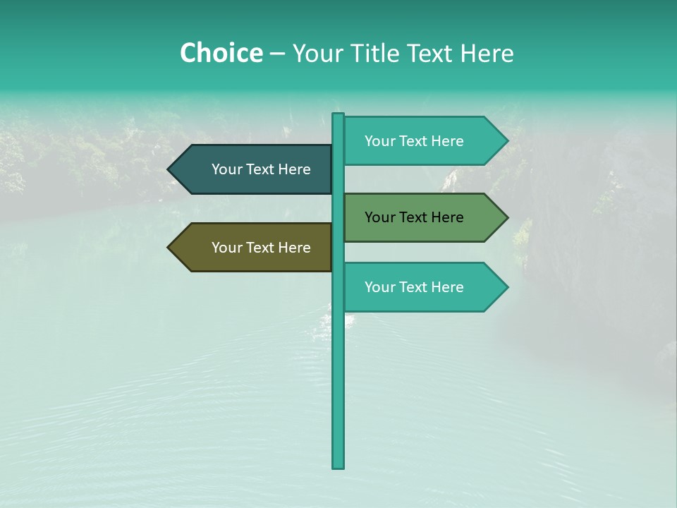 Gorges Du Verdon (Provence - Alpes, France) - On The Boat In The Canyon PowerPoint Template