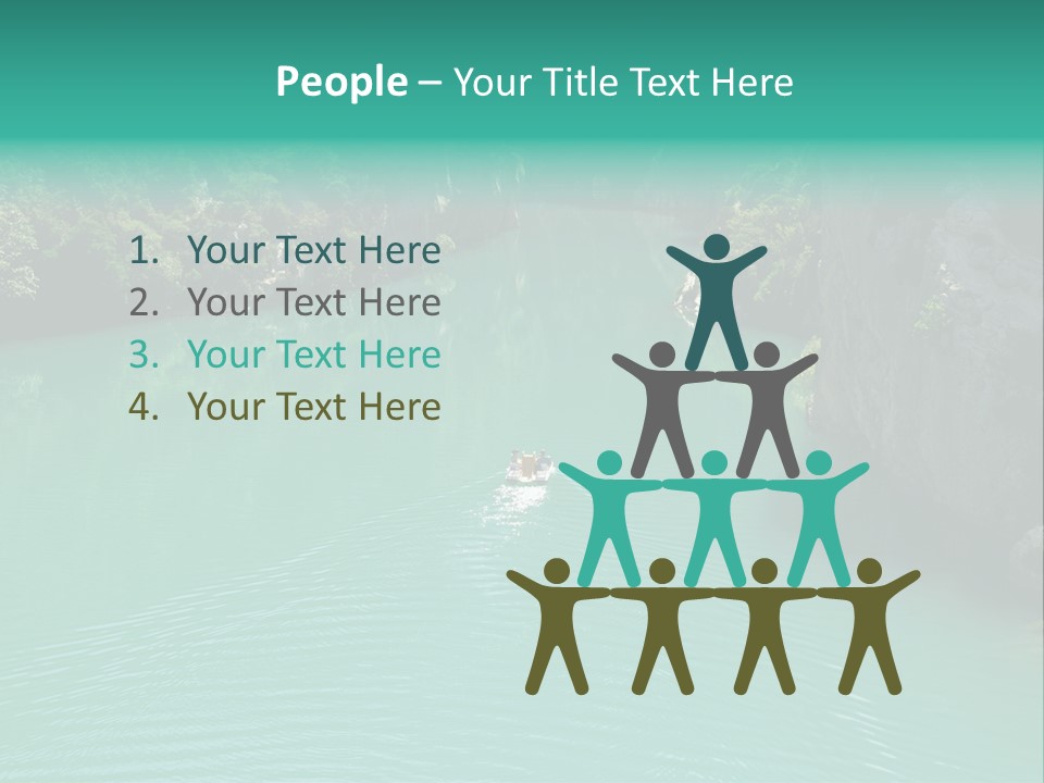 Gorges Du Verdon (Provence - Alpes, France) - On The Boat In The Canyon PowerPoint Template