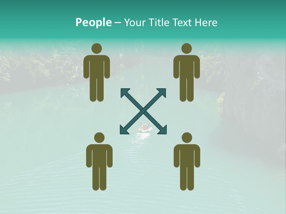 Gorges Du Verdon (Provence - Alpes, France) - On The Boat In The Canyon PowerPoint Template