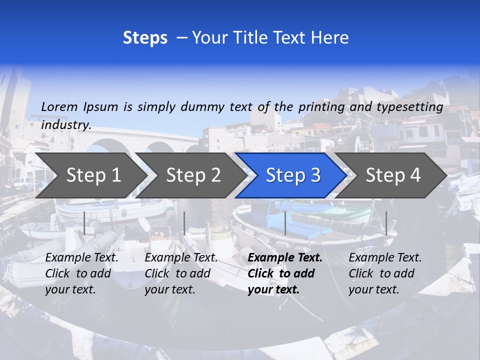 Bright Contrast Effect Of Boats In A Small Harbour In Marseille, France PowerPoint Template