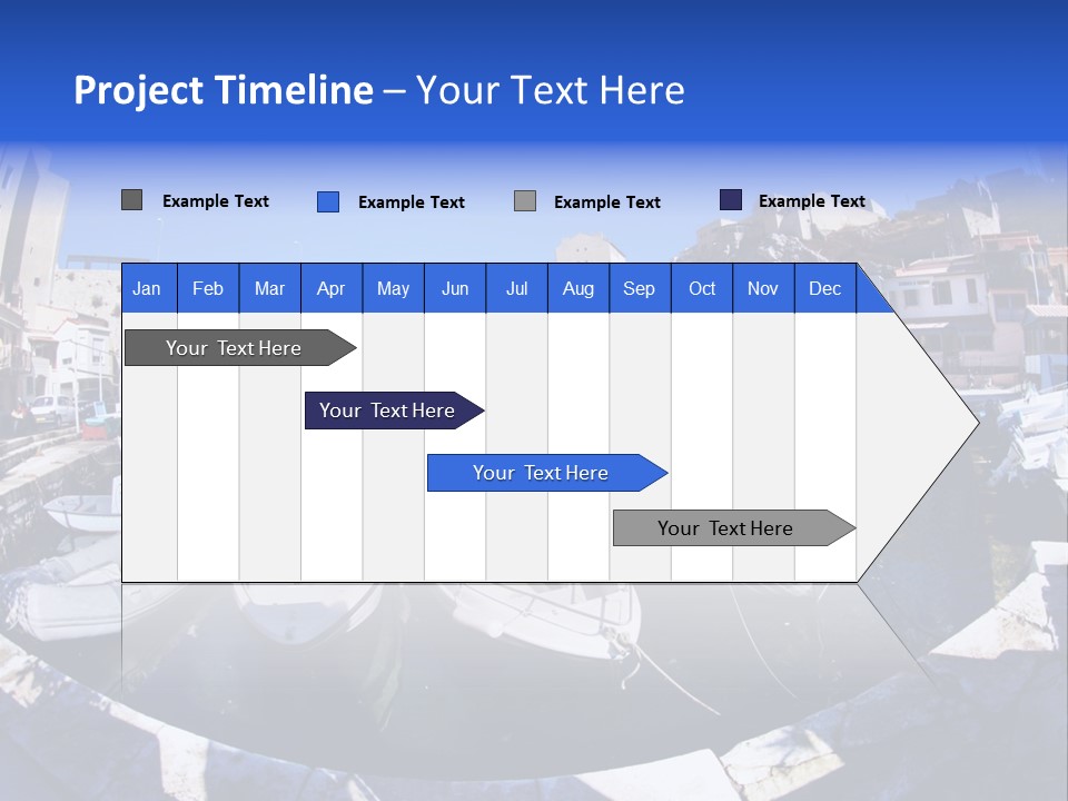 Bright Contrast Effect Of Boats In A Small Harbour In Marseille, France PowerPoint Template