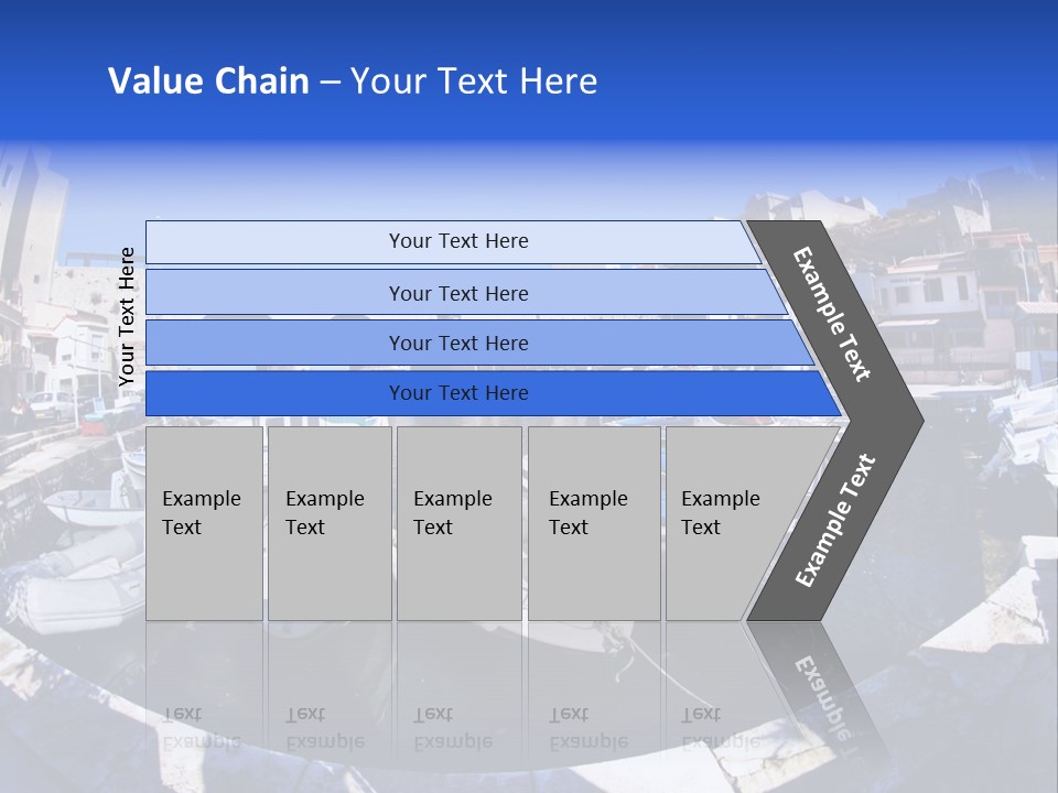 Bright Contrast Effect Of Boats In A Small Harbour In Marseille, France PowerPoint Template