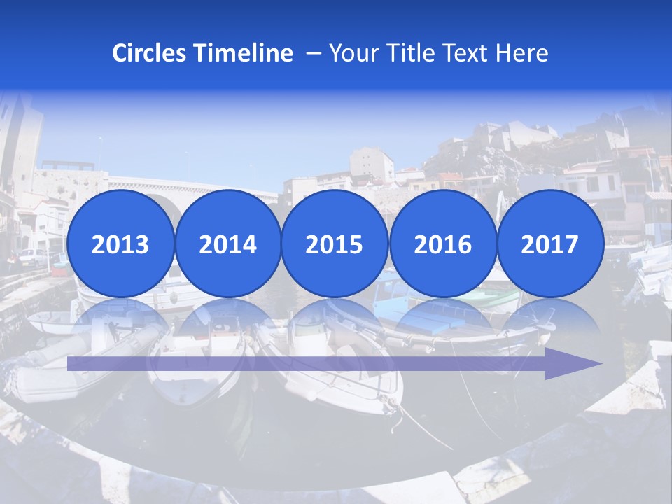 Bright Contrast Effect Of Boats In A Small Harbour In Marseille, France PowerPoint Template