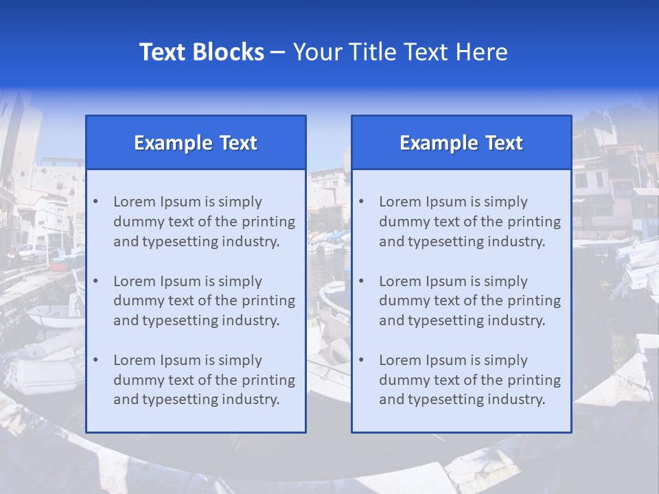 Bright Contrast Effect Of Boats In A Small Harbour In Marseille, France PowerPoint Template