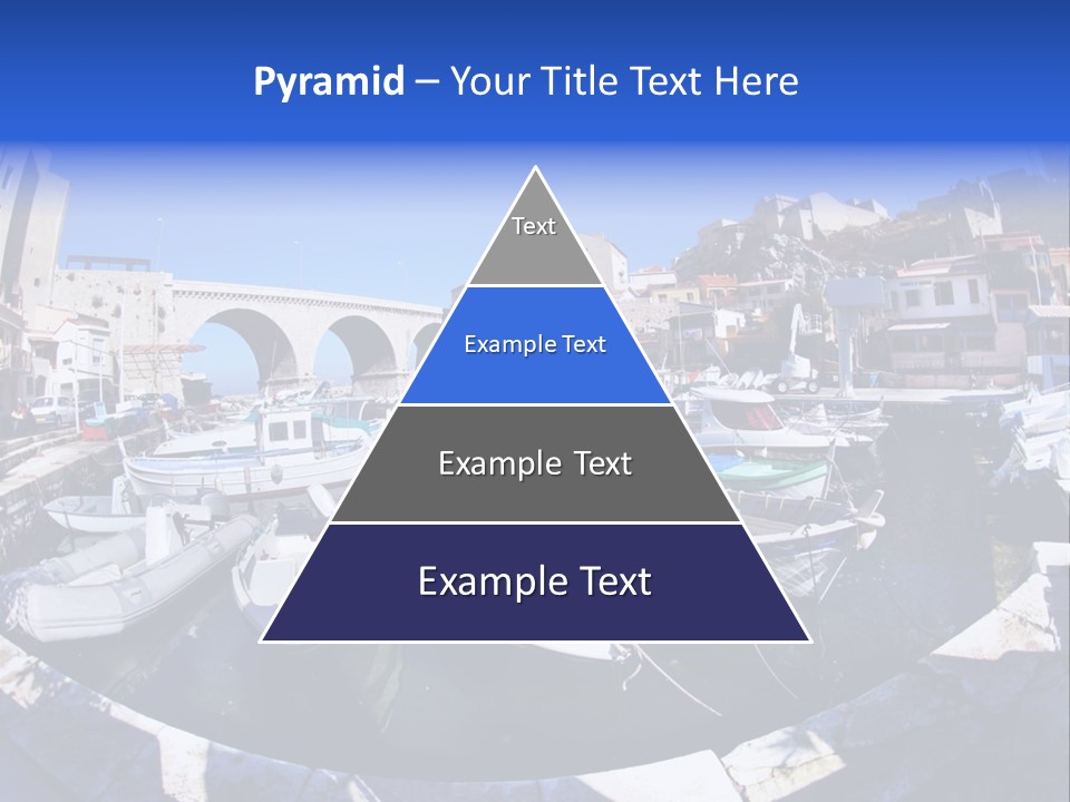 Bright Contrast Effect Of Boats In A Small Harbour In Marseille, France PowerPoint Template