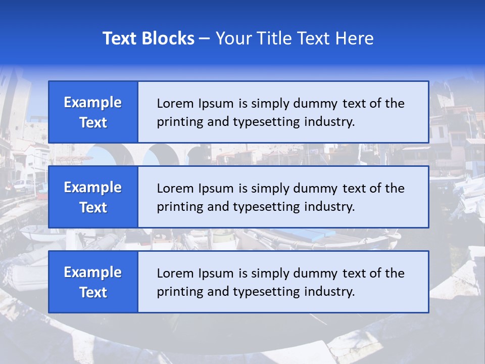 Bright Contrast Effect Of Boats In A Small Harbour In Marseille, France PowerPoint Template