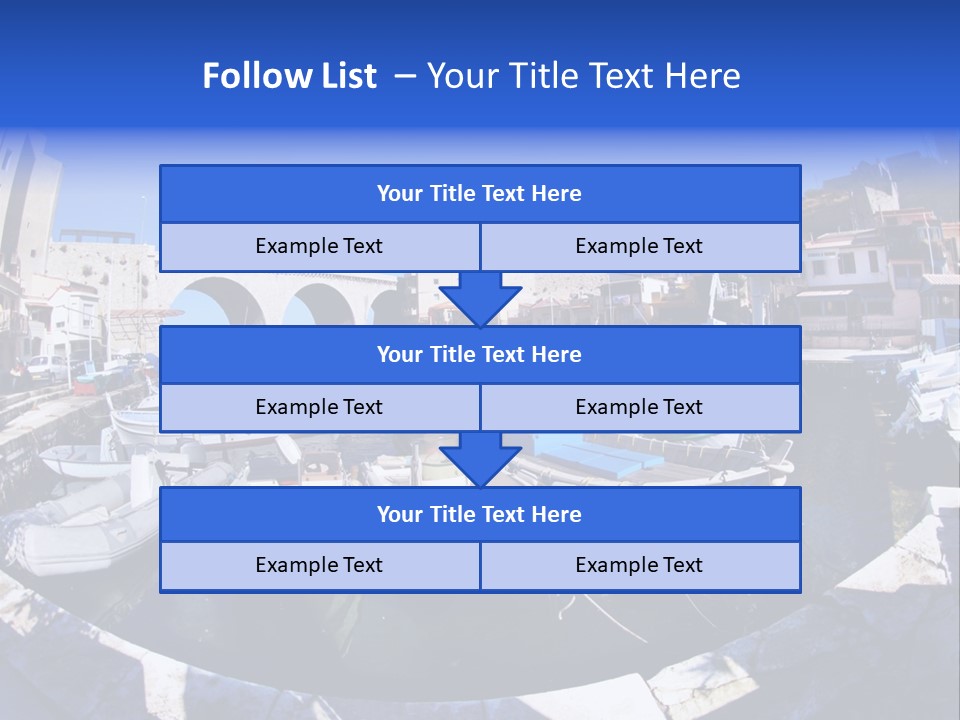 Bright Contrast Effect Of Boats In A Small Harbour In Marseille, France PowerPoint Template