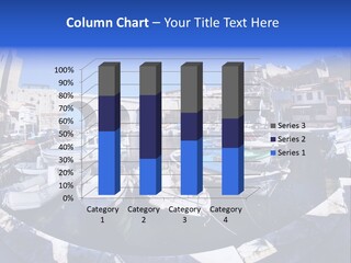 Bright Contrast Effect Of Boats In A Small Harbour In Marseille, France PowerPoint Template