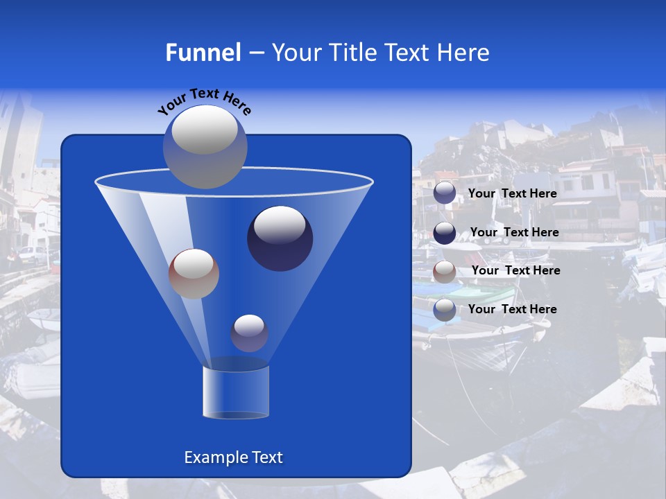 Bright Contrast Effect Of Boats In A Small Harbour In Marseille, France PowerPoint Template