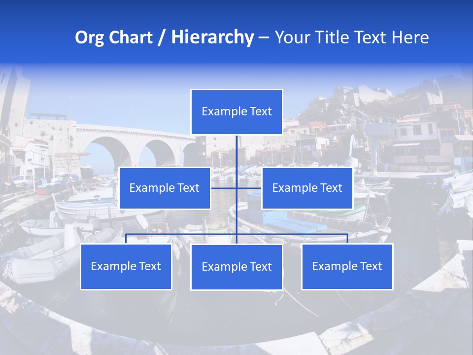 Bright Contrast Effect Of Boats In A Small Harbour In Marseille, France PowerPoint Template