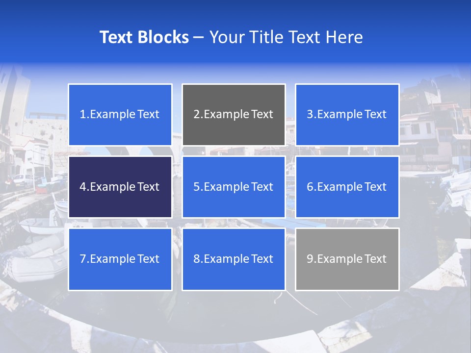 Bright Contrast Effect Of Boats In A Small Harbour In Marseille, France PowerPoint Template