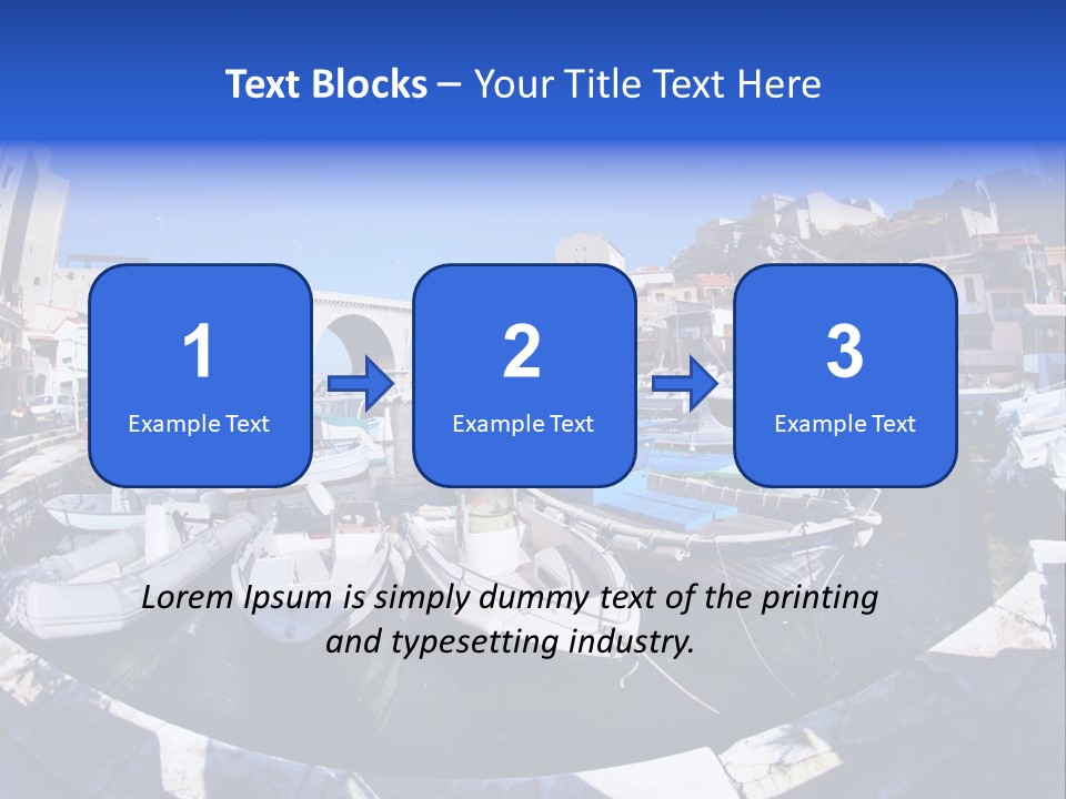 Bright Contrast Effect Of Boats In A Small Harbour In Marseille, France PowerPoint Template