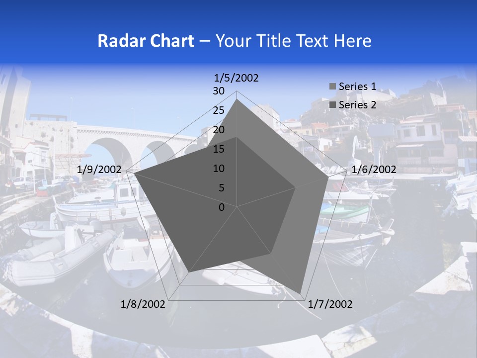 Bright Contrast Effect Of Boats In A Small Harbour In Marseille, France PowerPoint Template