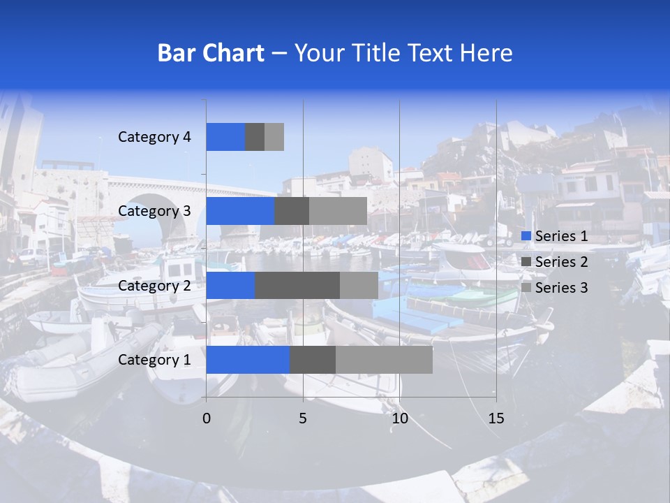 Bright Contrast Effect Of Boats In A Small Harbour In Marseille, France PowerPoint Template
