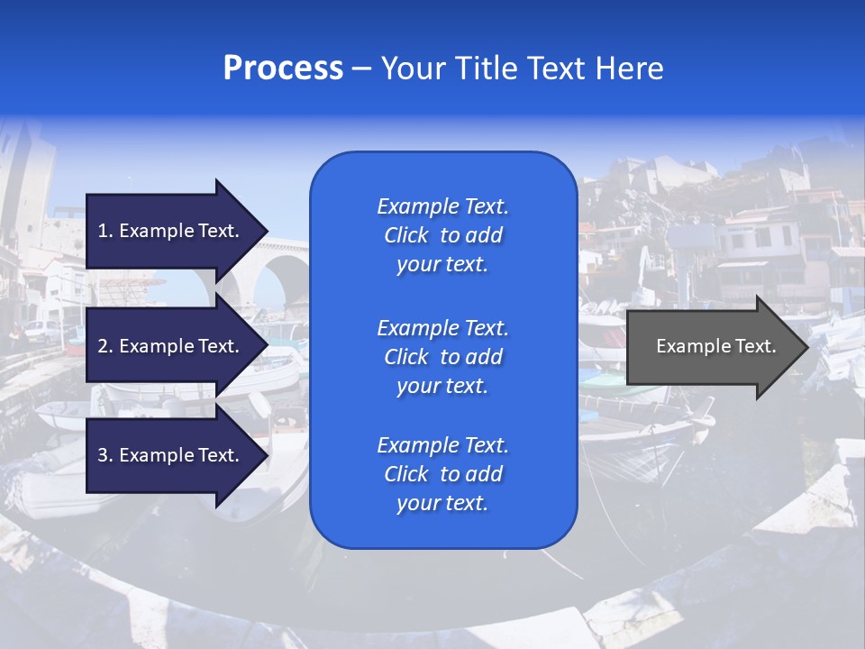 Bright Contrast Effect Of Boats In A Small Harbour In Marseille, France PowerPoint Template