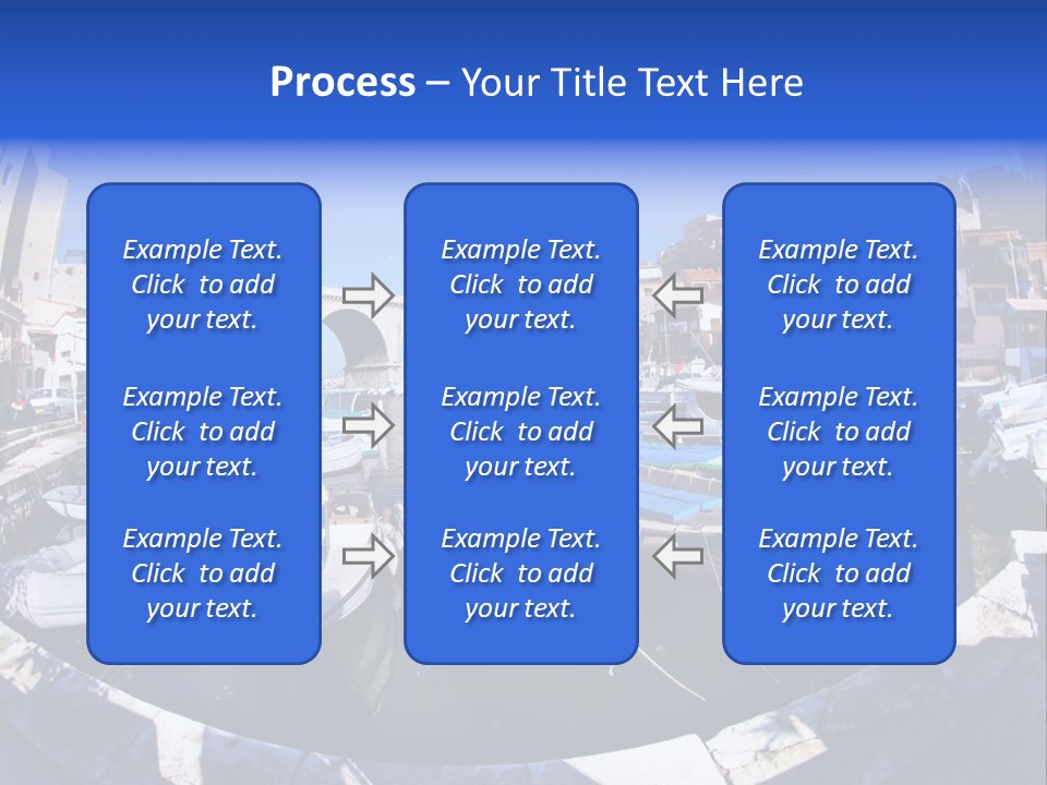Bright Contrast Effect Of Boats In A Small Harbour In Marseille, France PowerPoint Template