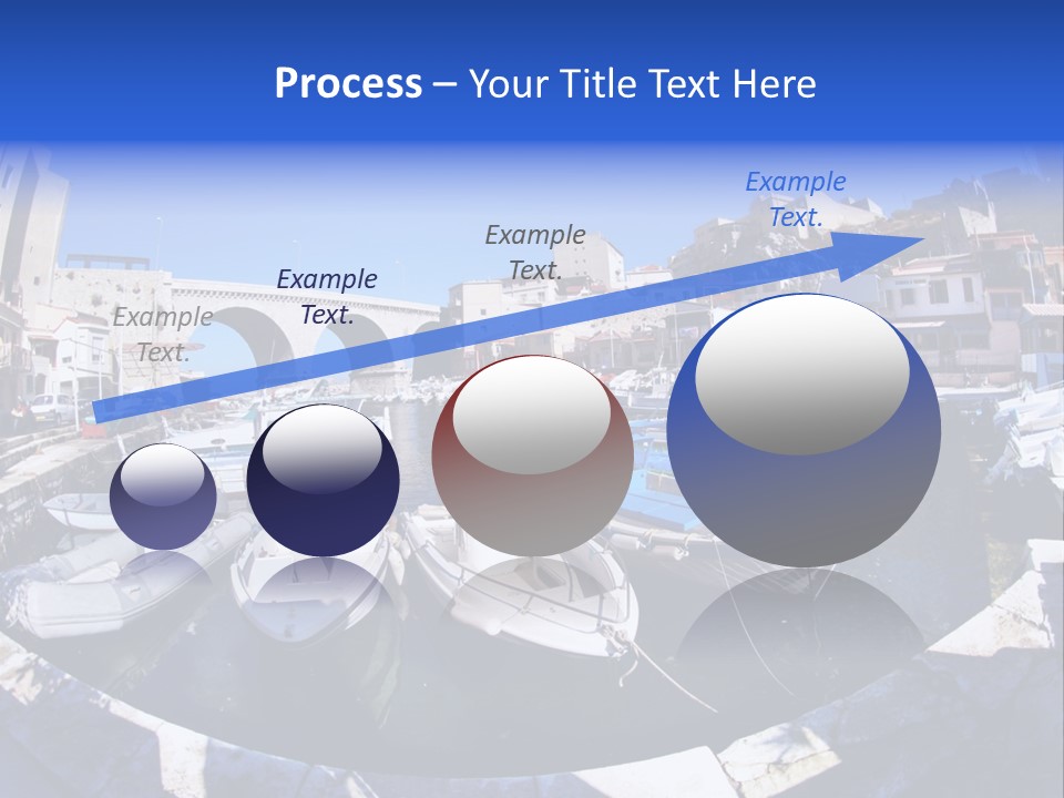 Bright Contrast Effect Of Boats In A Small Harbour In Marseille, France PowerPoint Template