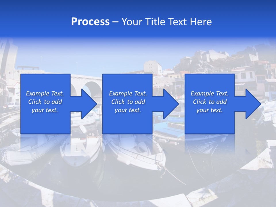 Bright Contrast Effect Of Boats In A Small Harbour In Marseille, France PowerPoint Template