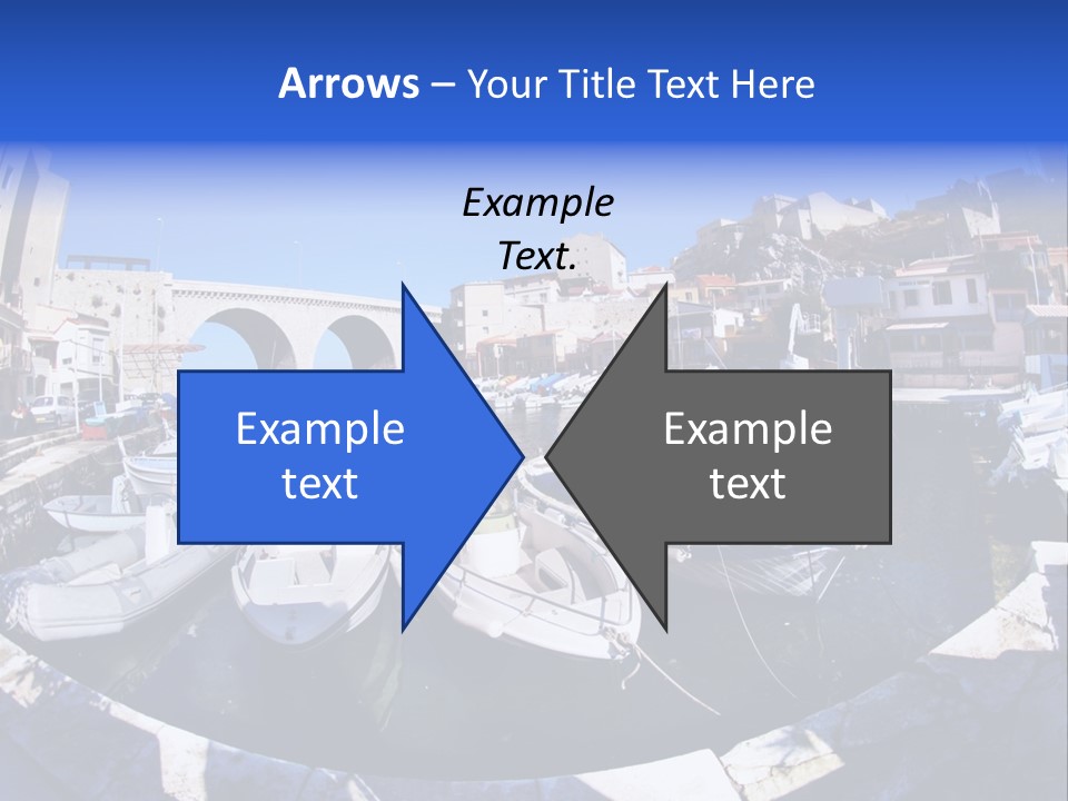 Bright Contrast Effect Of Boats In A Small Harbour In Marseille, France PowerPoint Template