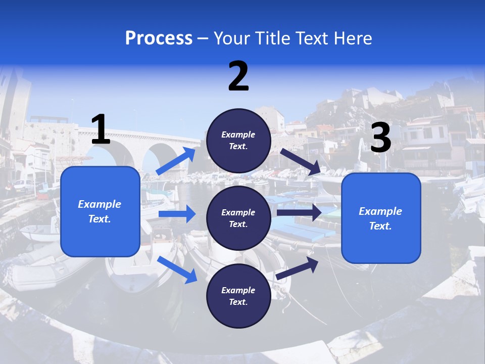 Bright Contrast Effect Of Boats In A Small Harbour In Marseille, France PowerPoint Template