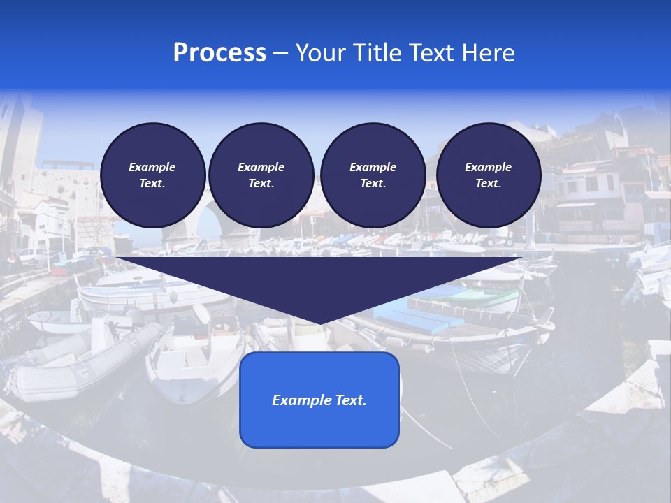 Bright Contrast Effect Of Boats In A Small Harbour In Marseille, France PowerPoint Template