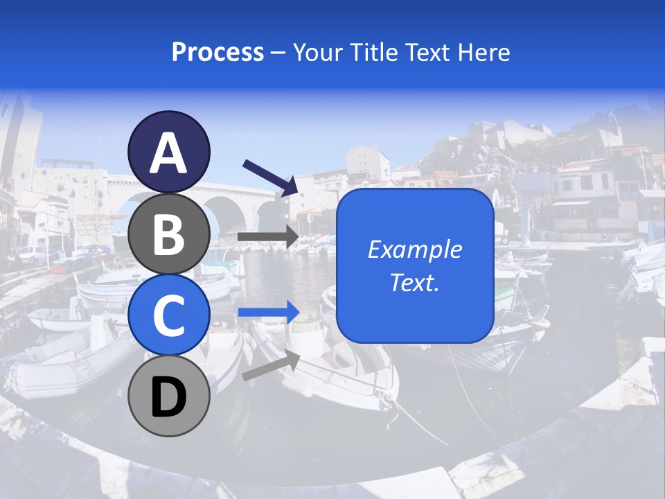 Bright Contrast Effect Of Boats In A Small Harbour In Marseille, France PowerPoint Template