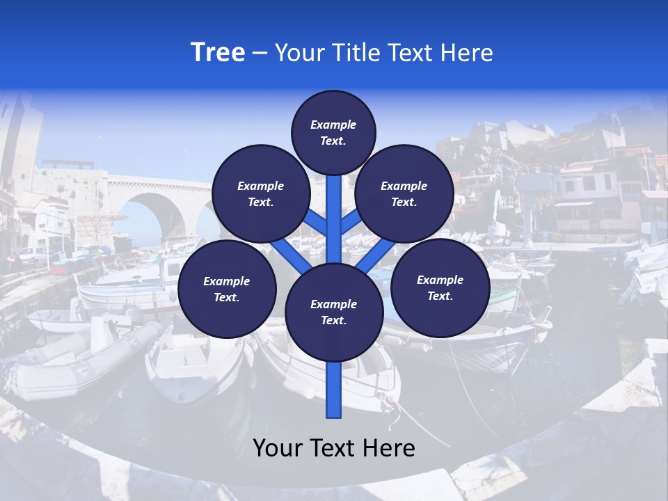 Bright Contrast Effect Of Boats In A Small Harbour In Marseille, France PowerPoint Template