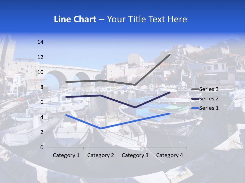 Bright Contrast Effect Of Boats In A Small Harbour In Marseille, France PowerPoint Template