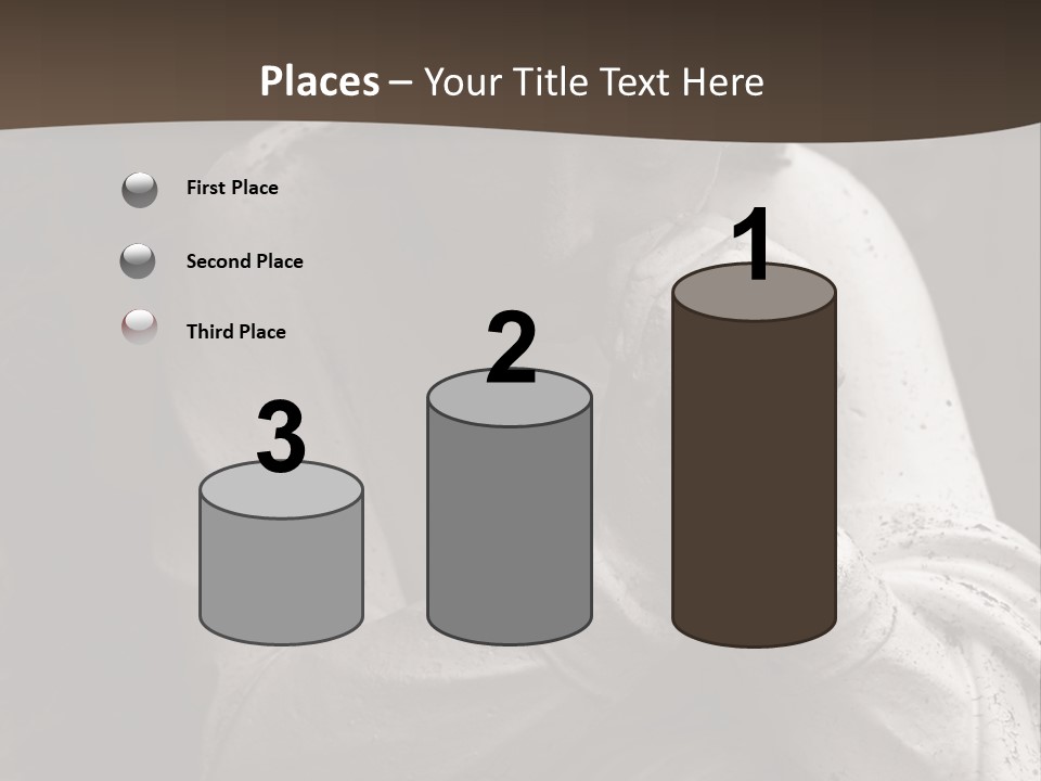 A Statue Of An Angel Praying. PowerPoint Template