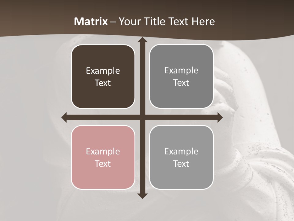 A Statue Of An Angel Praying. PowerPoint Template