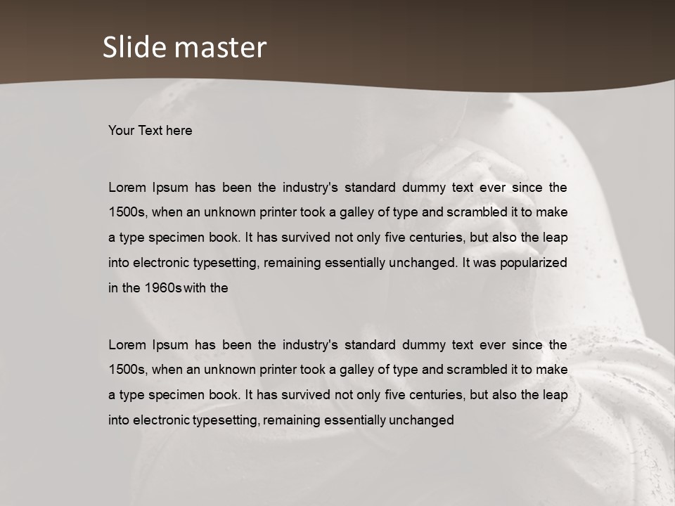 A Statue Of An Angel Praying. PowerPoint Template