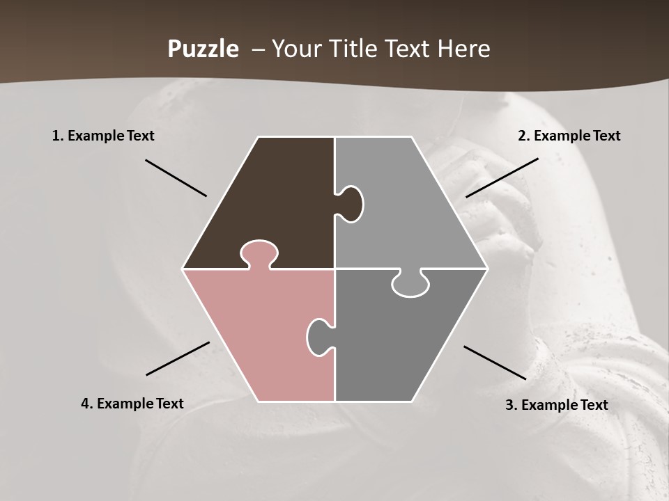 A Statue Of An Angel Praying. PowerPoint Template