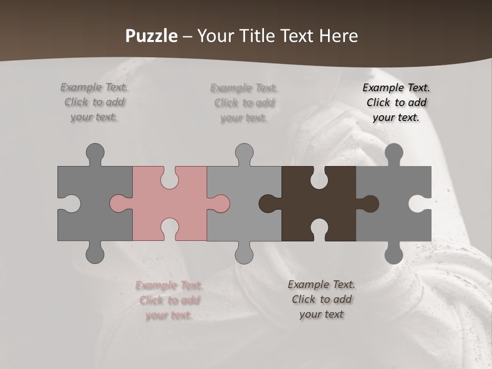 A Statue Of An Angel Praying. PowerPoint Template