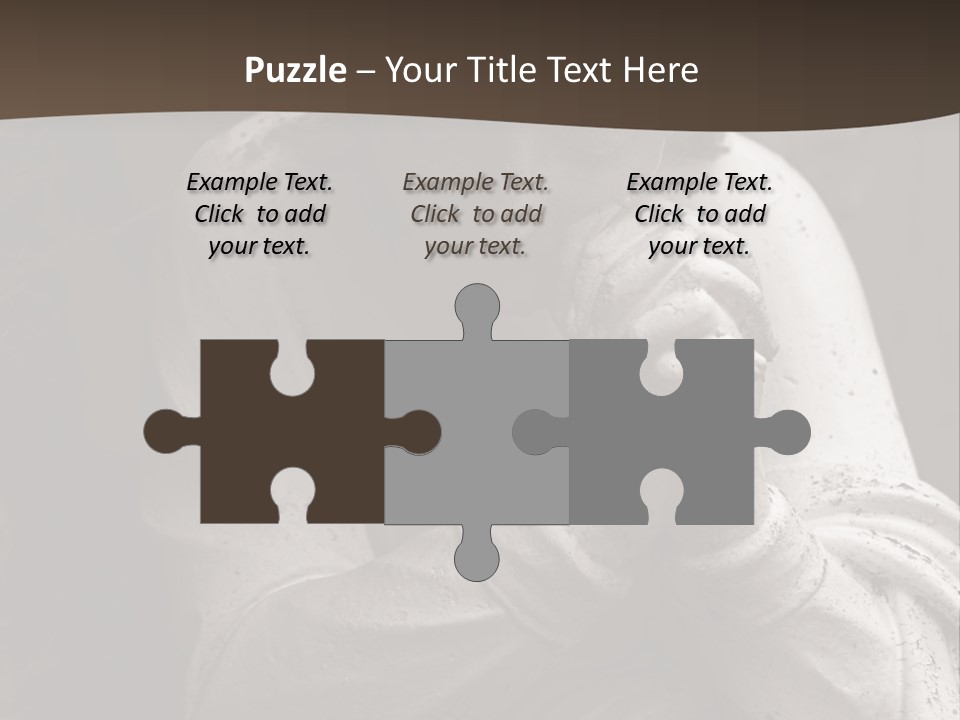 A Statue Of An Angel Praying. PowerPoint Template