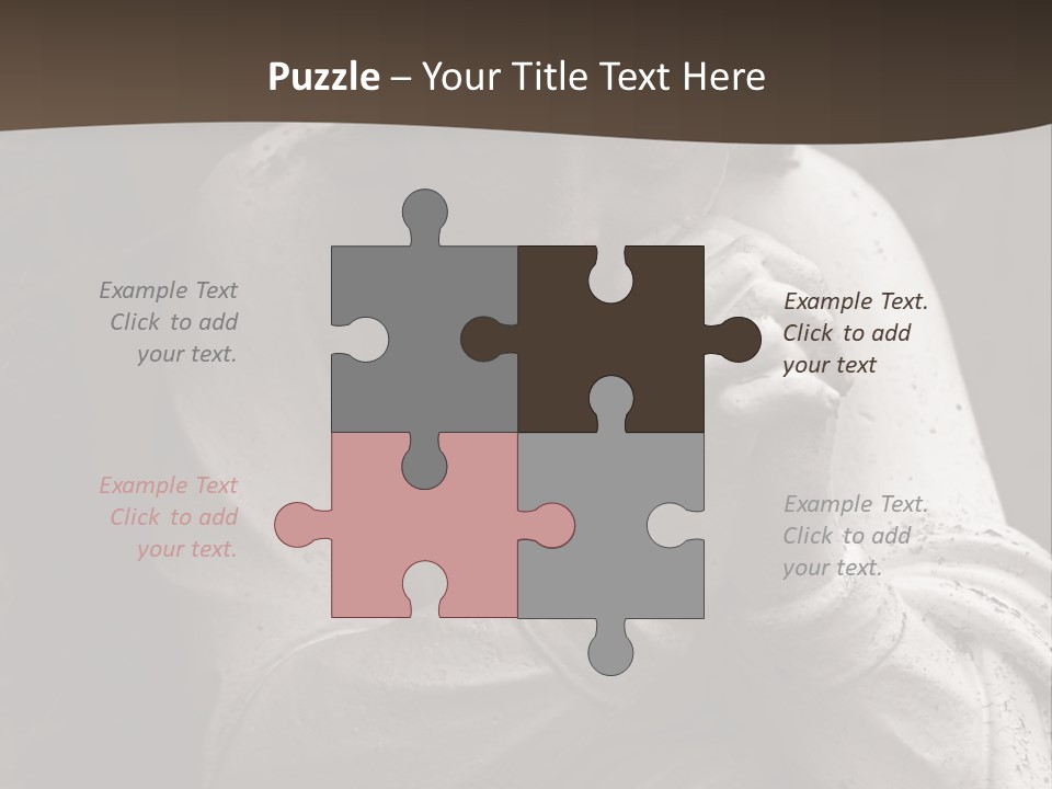 A Statue Of An Angel Praying. PowerPoint Template