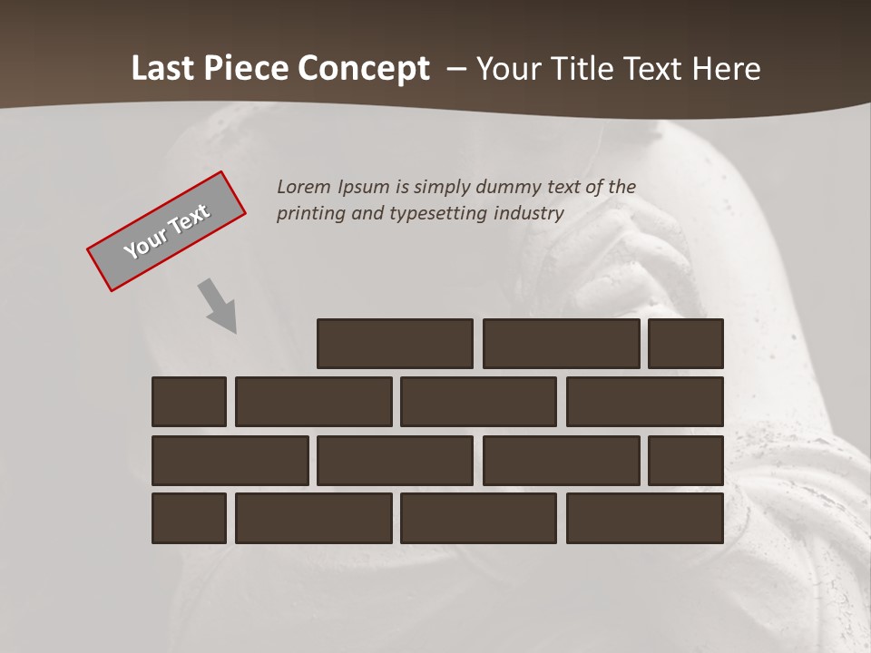 A Statue Of An Angel Praying. PowerPoint Template