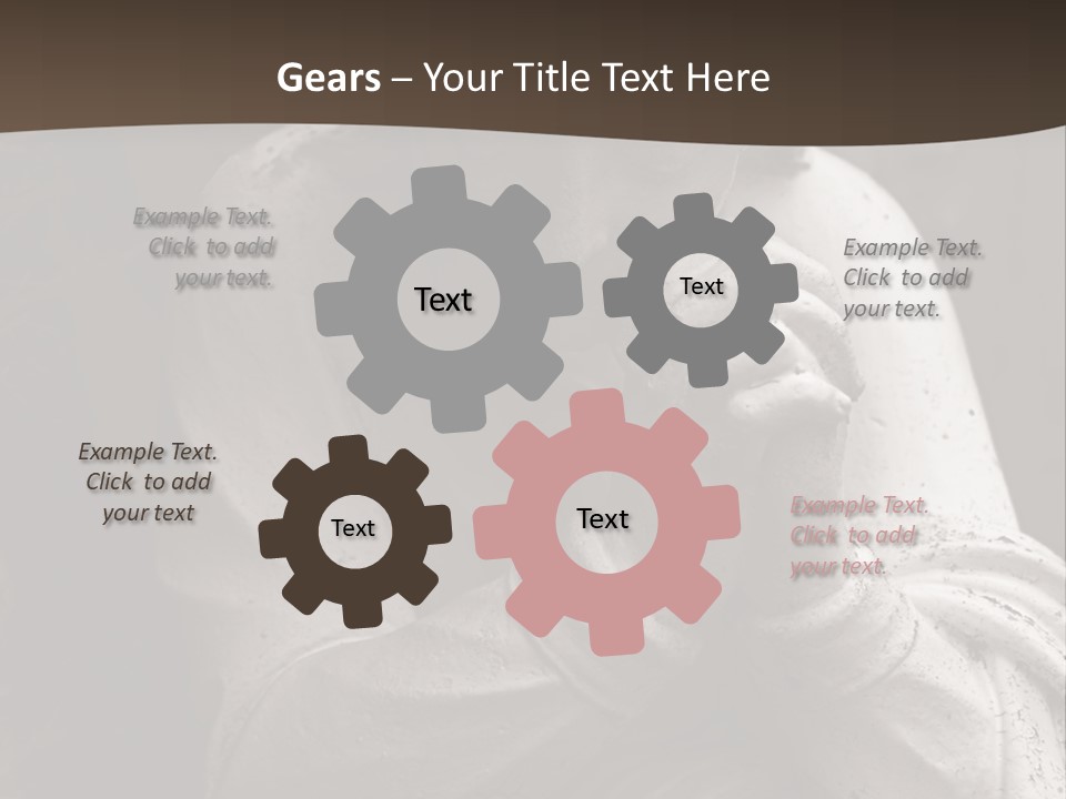 A Statue Of An Angel Praying. PowerPoint Template